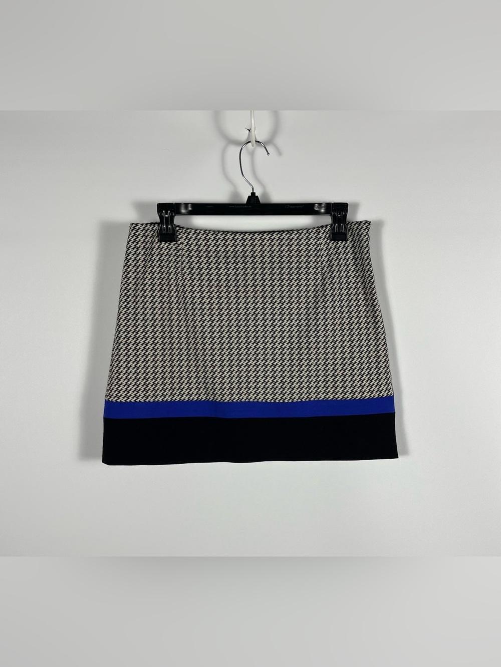 Tibi Mod Color Block Houndstooth Mini Skirt Size 4 Nwot